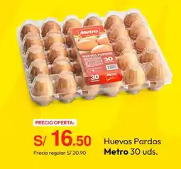 Metro Metro huevos pardos oferta