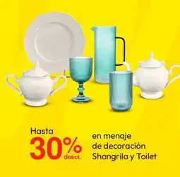 Metro En menaje de decoración shangrila y toilet oferta