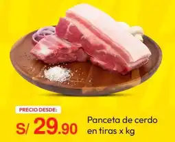 Metro Panceta de cerdo en tiras oferta