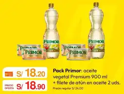 Metro Primor premium vegetal + filete de atún en aceite oferta