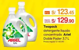 Metro Ariel detergente líquido concentrado doble poder oferta