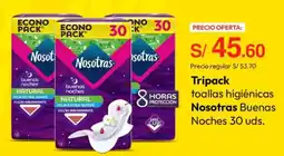 Metro Nosotras toallas higiénicas buenas noches oferta