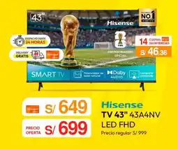 Metro Hisense tv 43" oferta