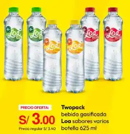 Metro Loa bebida gasificada sabores varios botella oferta