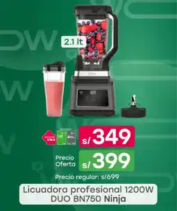 Tottus Ninja licuadora profesional 1200W Duo oferta