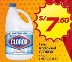 Hiperbodega Precio Uno Clorox lejía tradicional oferta