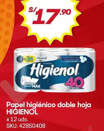 Higienol papel higiénico doble hoja