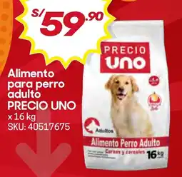 Hiperbodega Precio Uno Precio Uno alimento para perro adulto oferta