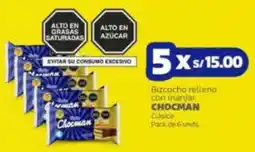 Makro Chocman bizcocho relleno con manjar clásico oferta