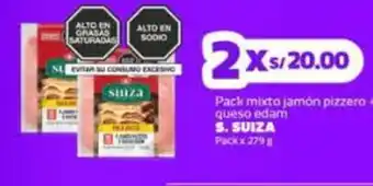 Makro S. suiza pack mixto jamon pizzero queso edam oferta