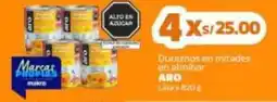 Makro Aro duraznos en mitades en almibar oferta