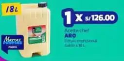 Makro Aro aceite chef futura profesional galón oferta