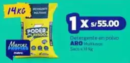 Makro Aro detergente en polvo multinos saco oferta