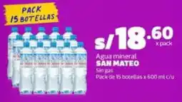 Makro San mateo agua mineral sin gas oferta