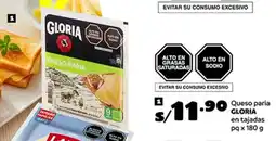 Plaza Vea Gloria queso paria en tajadas pq oferta