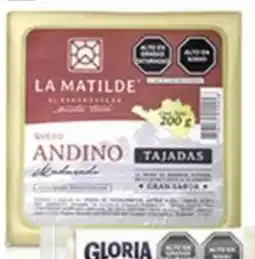 Plaza Vea La matilde queso andino en tajadas pq oferta