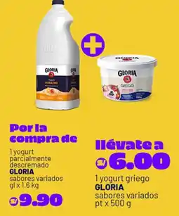 Plaza Vea Gloria yogurt parcialmente descremado sabores variados gl oferta