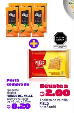 Plaza Vea Frugos del valle paquete de jugo sabores variados pq oferta
