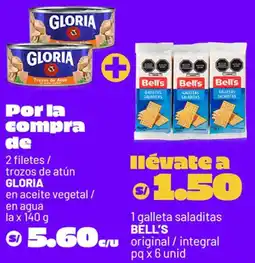 Plaza Vea Gloria filetes/ trozos de atún en aceite vegetal / en agua la oferta