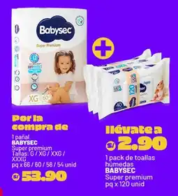 Plaza Vea Babysec pañal Super premium oferta