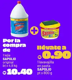 Plaza Vea Sapolio lejía original bt oferta