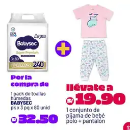 Plaza Vea Babysec pack de toallas húmedas oferta