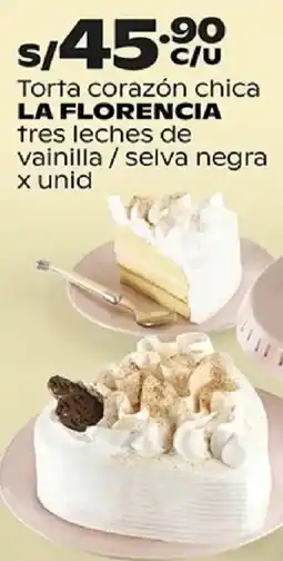 Plaza Vea La Florencia torta corazon chica oferta