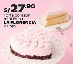 Plaza Vea La Florencia torta corazon mini fresa oferta