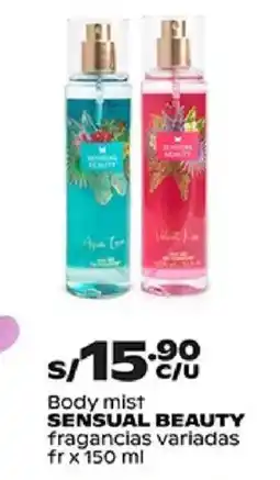 Plaza Vea Sensual Beauty body mist oferta