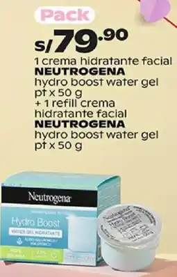 Plaza Vea Neutrogena crema hidratante facial + refill oferta