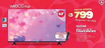 TELSTAR SMART TV FHD 43" TV43FEWSF3PE