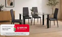 Sodimac Juego de Comedor 4 Sillas Shade oferta