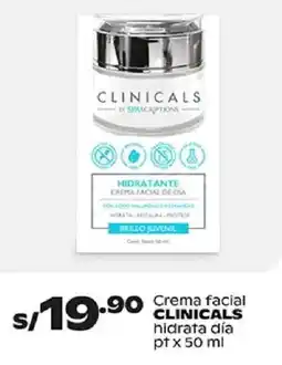 Plaza Vea Clinicals crema facial hidrata dia oferta