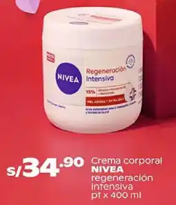 Plaza Vea Nivea regeneración intensiva crema corporal oferta