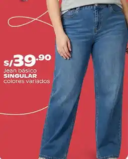 Plaza Vea Singular jean básico oferta