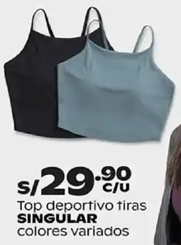 Plaza Vea Singular top deportivo tiras oferta