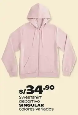 Plaza Vea Singular sweatshirt deportivo oferta