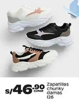 Plaza Vea Zapatillas chunky damas oferta