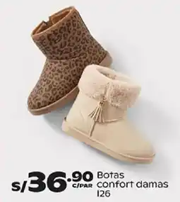 Plaza Vea Botas confort damas oferta