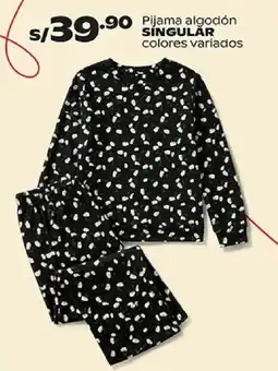 Plaza Vea Singular pijama algodon oferta
