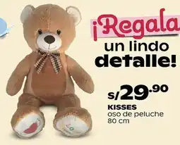 Plaza Vea Kisses oso de peluche 80 cm oferta