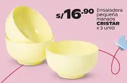 Plaza Vea Cristar ensaladera pequeña manaos oferta