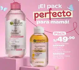 Plaza Vea Garnier agua micelar + aceite / óleo oferta