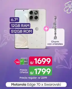 Tottus Motorola Edge 70 + Swarovski charm con cristales oferta