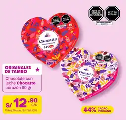 Tambo Chocatto chocolate con leche corazon oferta