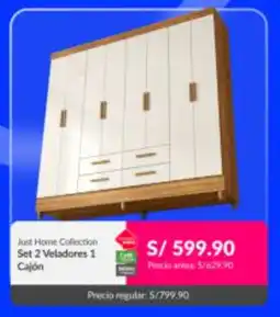Sodimac Set 2 veladores 1 cajón oferta