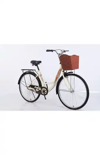 Tiendas EFE Bicicleta vintage crema aro 26 oferta