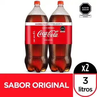 Tottus Gaseosa coca cola 3 lt oferta