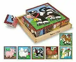 Tottus Rompecabezas cubo granja 16pzas oferta