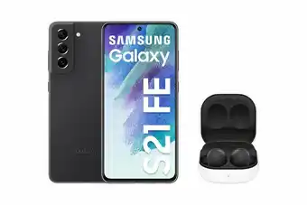 Tottus Galaxy s21 fe gris + buds 2 negro oferta